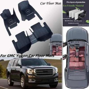 For GMC Yukon Car Floor Mats Carpets Waterproof 2015-2021 Custom Auto Pu Leather - Foto 1 di 22