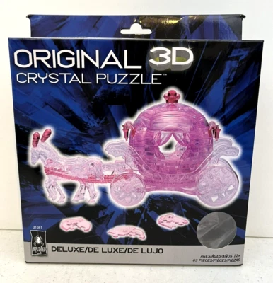 BePuzzled~Carruaje" ~3D~ Rompecabezas de Cristal Original~63 Piezas~Edades 12+~#31061~Nuevo Foto 1 de 4