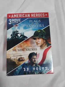 American Heroes 3 Movie DVD Set:Flags of Our Fathers, We Were Soldiers, 13 Hours - Picture 1 of 5