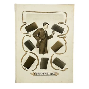 Antiguo catálogo de sastre primavera/verano 1908 para hombre página de exhibición 22" x 16" (grande) - Imagen 1 de 18