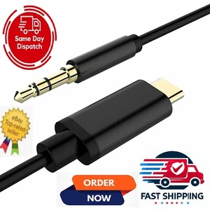 3.5mm AUX to Type C Stereo Cable For HTC U11 EYES U12+ LG G7 THIN LENOVO S5 Z5 - Picture 1 of 15