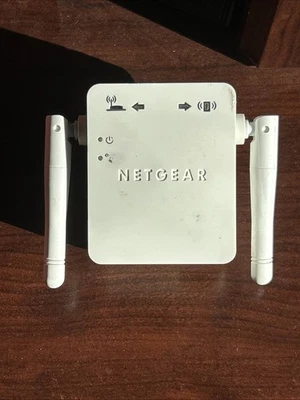 NETGEAR WN3000RPv2 Wi-Fi Booster Range Extender Plug-In Powerline Adapter White - Image 1 of 3