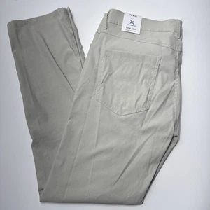 Kenneth Cole Mens Tech Pants Stretch Golf Slim Fit Outerspace Beige Sz 34x30 NWT - Picture 1 of 6