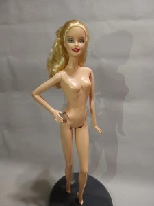 OOAK Barbie Doll Blond Red Lips, Green Eyes, Glitter Shadow - Picture 1 of 7