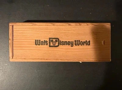 Vintage Wood Walt Disney World Brevas Cigar Box With 3 Sealed Cigars VERY RARE  - Image 1 of 4