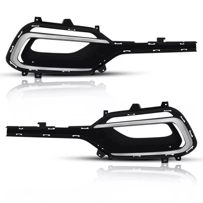 For Hyundai Santa Fe Sport 2.0T 2017-18 Front Fog Light Bezels Left + Right Set - Image 1 of 4
