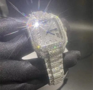 Brand New Moissanite Designer Carti Watch Stainless Steel Automatic PASSES TEST - Picture 1 of 5