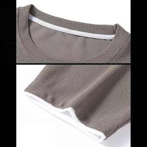 Simple Streetwear Men's Short Sleeve T shirt Loose Fit Solid Color Casual - Picture 1 of 17