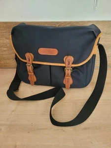 Billingham Hadley Camera Bag Navy Blue With Tan Leather Detailing Vintage Pro - Picture 1 of 24