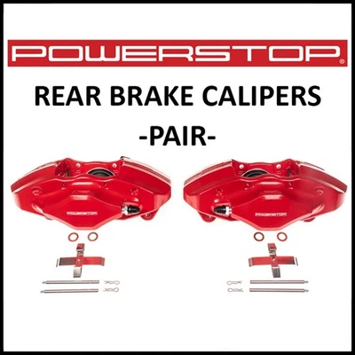 Задние красные фиксированные тормозные суппорты PowerStop подходят для Subaru Impreza WRX STi 2008-2017 годов выпуска - Изображение 1 из 2