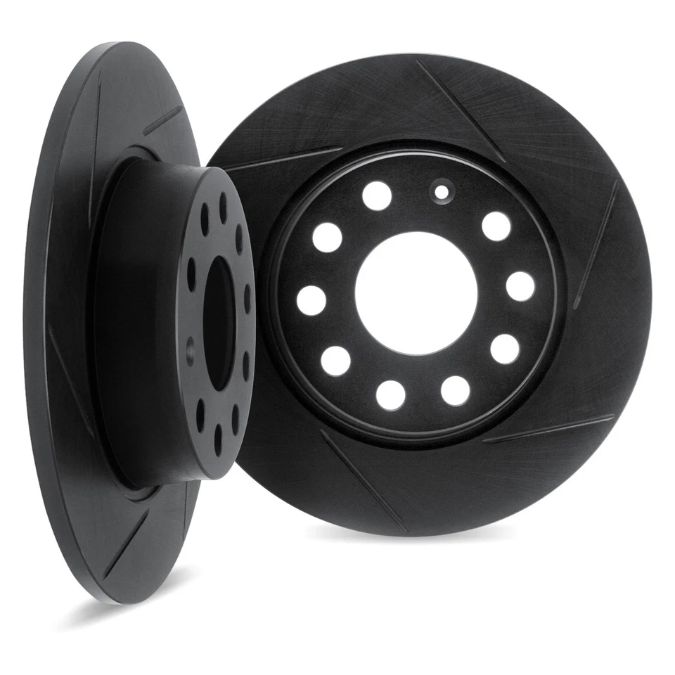 For BMW 735i 1985-1986 DFC Premium Slotted Rear Brake Rotors — 第 1/2 张图片