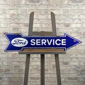 FORD Enamel Sign 35.4x8.3" (90x21cm) Beautiful Rare Garage Showroom Service Sign - Picture 1 of 15