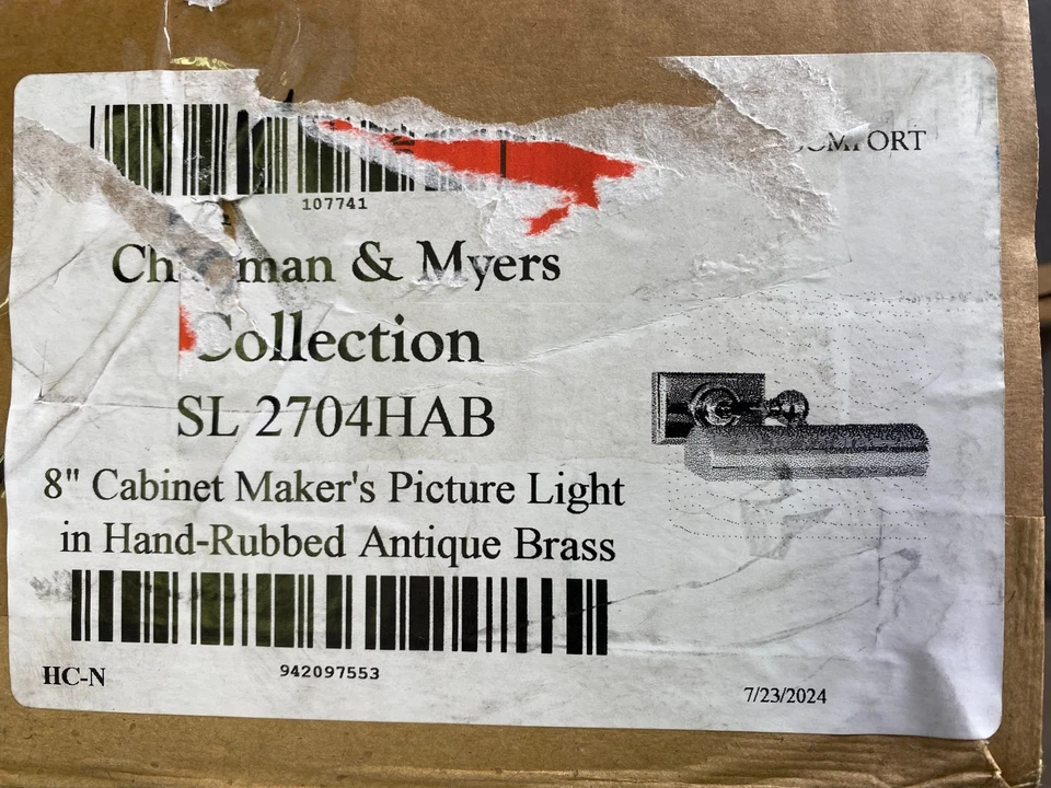 Visual Comfort Cabinet Maker 8" Picture Light SL2704HAB - Image 1 of 1