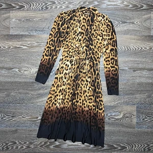 ROBERTO CAVALLI Leopard Savannah Animal Print Stretch Wickelkleid Gr. Small - Bild 1 von 14