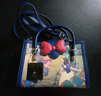 Snow White and the Seven Dwarfs (1937) Scenes 7” Faux Leather Crossbody Bag NWT - Image 1 of 4