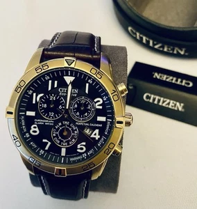 CITIZEN ECO-DRIVE Perpetual Calendar Chronograph Watch BL5472-01E - Picture 1 of 10