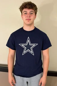 Camiseta azul manga corta pequeña de los Dallas Cowboys de la NFL - Imagen 1 de 4