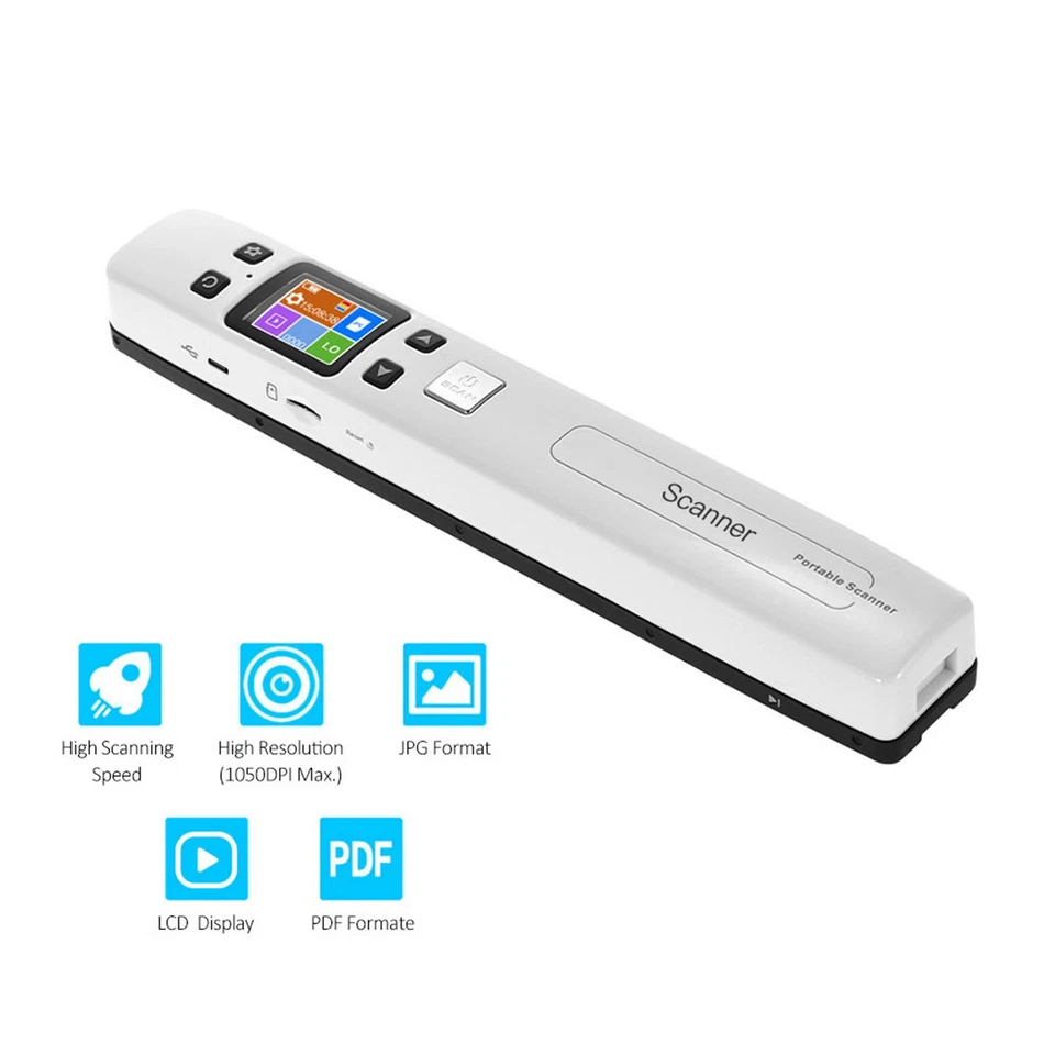 Portable Handheld Wand Document/ Book/ Images Scanner 1050DPI Resolution High - Image 1 of 4