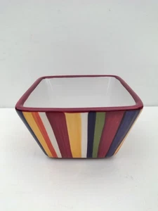 Pampered Chef Simple Additions Square Stripy Serving Bowl Halloween Autumn Movie - Picture 1 of 5