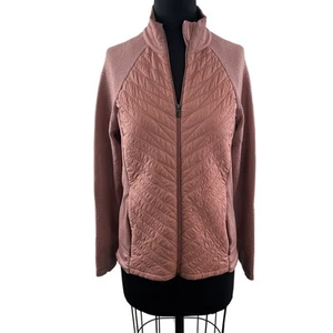 ATHLETA Pink Flurry Force Insulated PrimaLoft Jacket Long Sleeve High Neck L XL? - Picture 1 of 8
