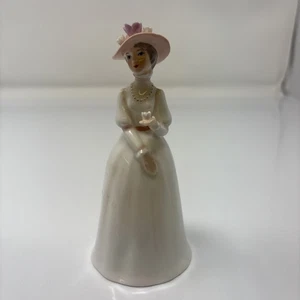 Enesco Maruri Masterpiece Bone China Bell Lady in Pink Hat with Flowers 1979 - Bild 1 von 8