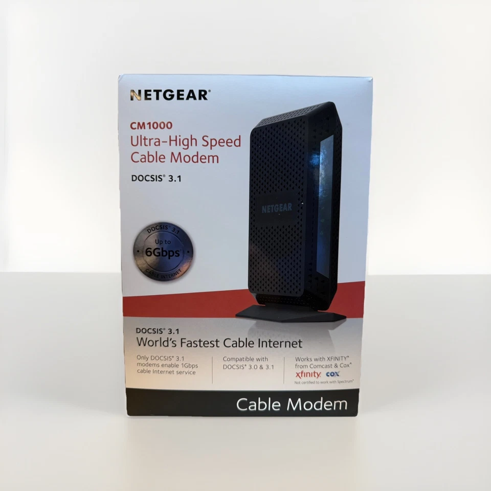 NETGEAR CM1000 DOCSIS 3.1 Ultra High Speed Cable Modem - Image 1 of 4