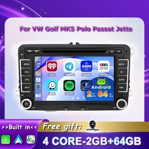 For VW Golf MK5 Polo Passat Jetta Car Stereo GPS Android 15 CarPlay DVD CD 64GB - Picture 1 of 17