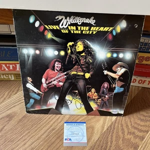 DAVID COVERDALE signed WHITESNAKE PSA Authentic Live In The Heart Of The City - Picture 1 of 14