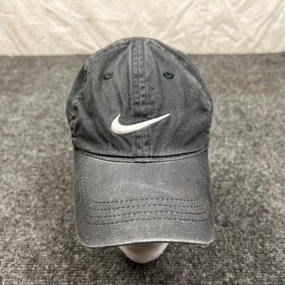 Nike Blanco Swoosh Logo Gorra Niño Bebé Ajustable Gris Informal Sombrero Foto 1 de 4