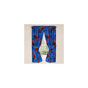 Marvel Spiderman Astonish 63' Fenster Gardine/Vorhang 4-teiliges Set (2 Paneele, 2 Krawatten... - Bild 1 von 2