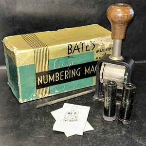 Vintage American Numbering Stamp Machine With Original Box - Picture 1 of 7