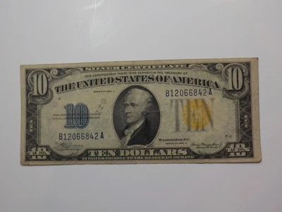 WW2 Emergency Note 1934 10 Dollar Bill North Africa Paper Money Currency VTG - Image 1 of 2