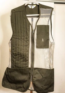 Vintage Bob Allen MED Brown Reloaders Shooting Vest Tan Mesh & Pockets Full Zip - Picture 1 of 6