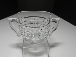 Heisey Victorian Handled Open Sugar Footed Clear 2 7/8" T ca 1933-1952 - Picture 1 of 4