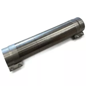 Stainless Steel Flexible Exhaust Flex Pipe w/ Band Clamps - 4" (101mm) 18" Long - Bild 1 von 4