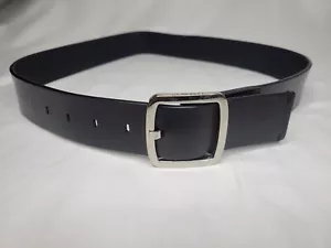 Calvin Klein Womens Black Leather Pant Belt Size Large - Picture 1 of 15