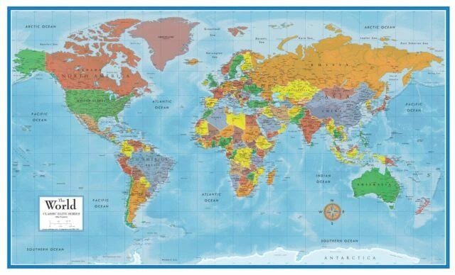Swiftmaps 8x10-Inches Wall Map Poster
