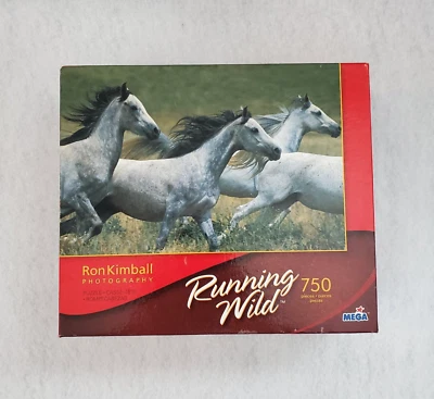 RON KIMBALL PHOTOGRAPHY RUNNING WILD HORSE JIGSAW PUZZLE New 750 Pieces - Image 1 of 4