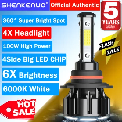 4pc LED Headlamp Bulb Kit for Freightliner Columbia Headlights Lamp Low + High - Image 1 of 4