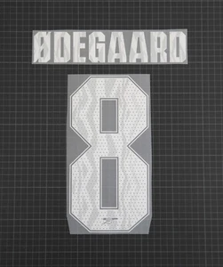 ODEGAARD #8 2024-2025 Player Size European & Cup White Away Nameset - Picture 1 of 1
