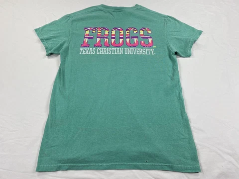 Texas Christian University TCU horned frogs mens t shirt S small cotton Cover