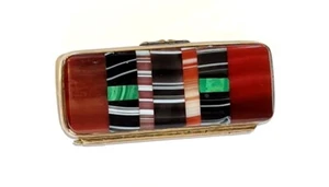 V0075 Achatdose, wohl Deutschland um 1800, vergoldete Kupfer Montierung - Picture 1 of 12