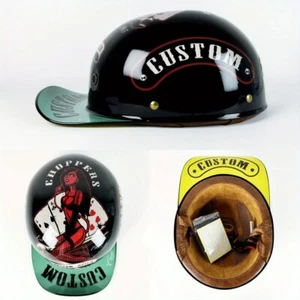 Motorcycle Helmet Men Retro Moto Half Face Baseball Cap Cycling Helmets - Picture 1 of 31