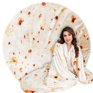Tortilla Blanket Adult Size 80 Inches Blankets Queen Size Birthday Gifts for ... - Picture 1 of 8