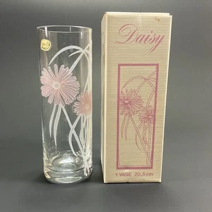 VINTAGE NEW OLD STOCK BOHEMIA CRYSTAL GLASS FLORAL VASE MADE IN CZECHOSLOVAKIA - Picture 1 of 6