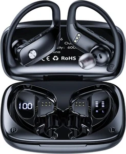 Wireless Sports Earbuds Bluetooth,Waterproof,Deep Bass Stereo in Ear 48Hrs Play - Picture 1 of 8