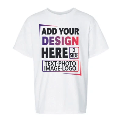 Men Women Personalized Custom Print Your Own Text On a T-Shirt Customized Print - Image 1 of 4