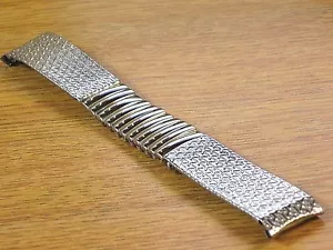 Scott 18mm 11/16 "Curved Mens Vintg Watch Band Expansión de tijera de acero inoxidable - Imagen 1 de 7