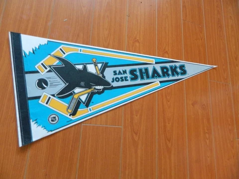 vintage San Jose Sharks pennant fullsize Real colorful Cover