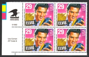 =WOW= #2721 ELVIS PRESLEY, LL ZIP BLOCK, MNH, AMERICAN MUSIC SERIES, Free S&H - Picture 1 of 2